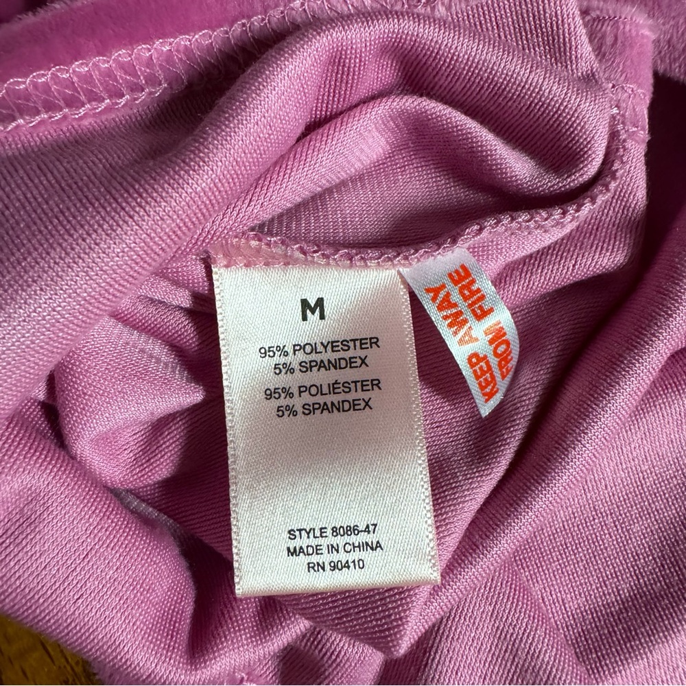 NEW Juicy Couture pink short sleeve pajama top size medium‎ - Picture 7 of 8